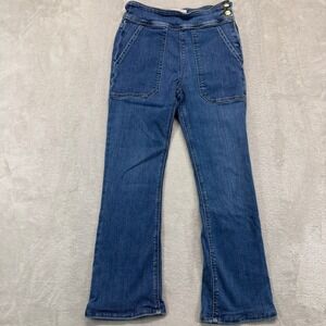 FRAME Jeans Women's 26 Le Francoise Cropped Flare Sidonia Wash Denim High Rise